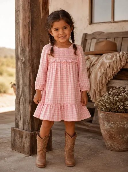 Smocked Ruffle Tiered Dress