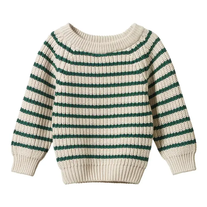 Green Striped Sweater