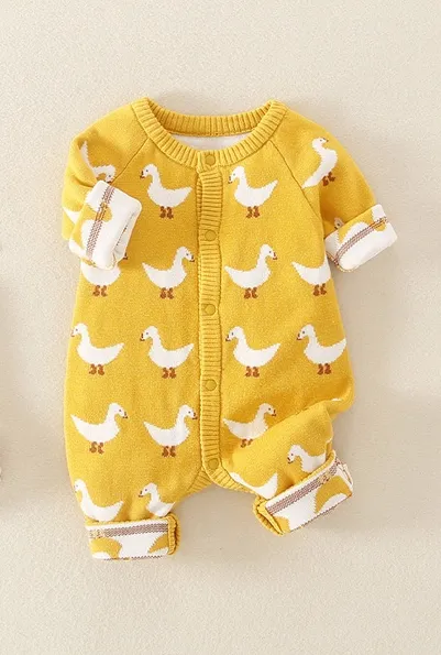 Knit Goose Romper