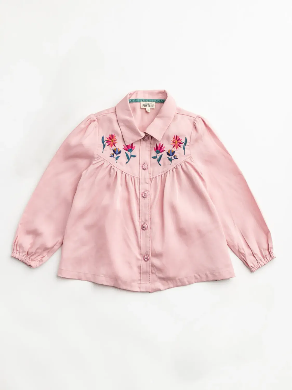 Embroidered Collar Top
