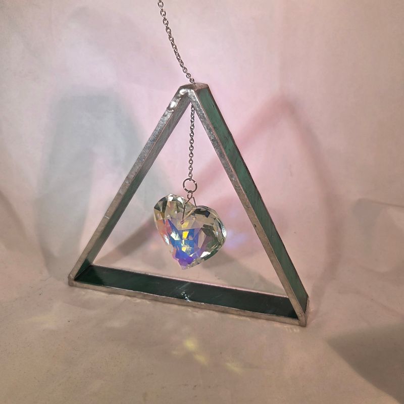 Stained Glass Triangle Suncatcher