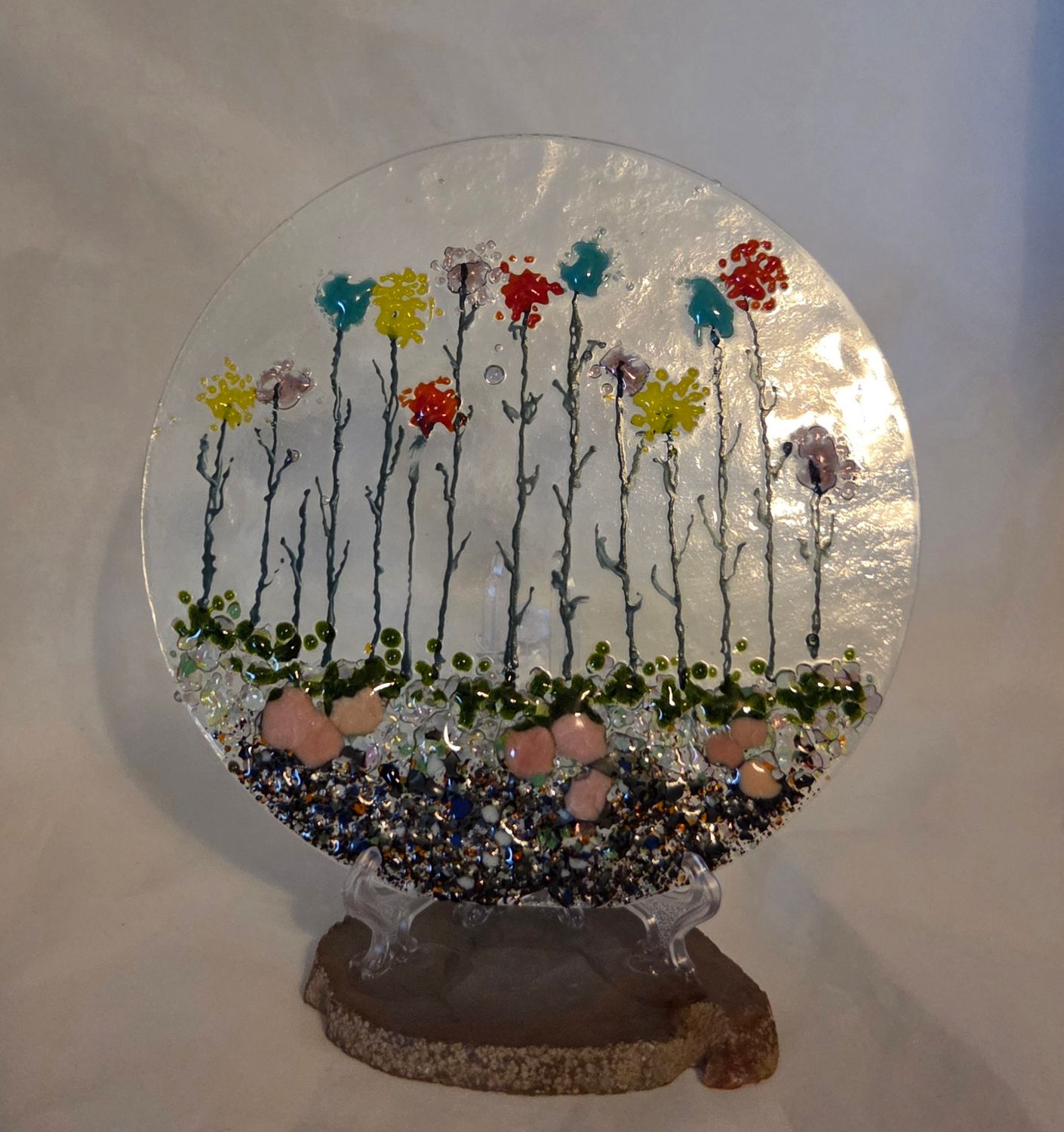 Fused Glass Garden Wild Flowers