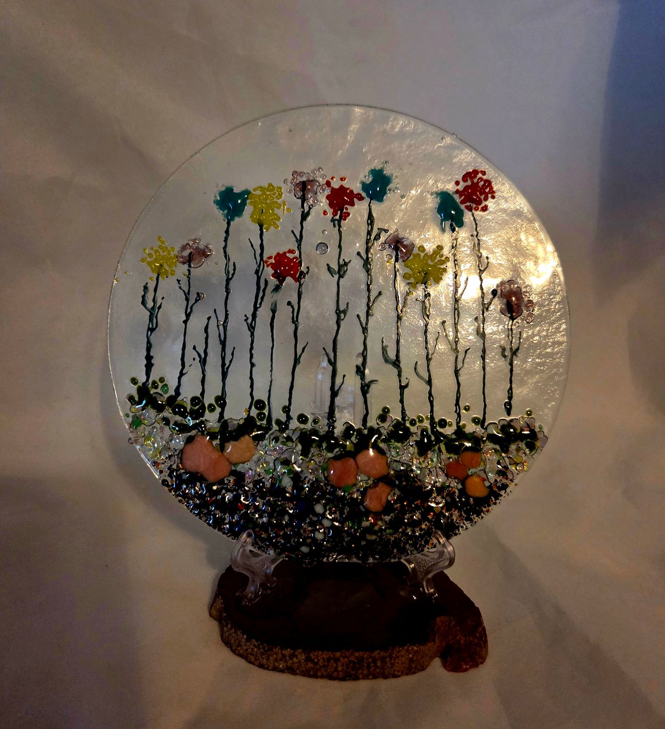 Fused Glass Garden Wild Flowers