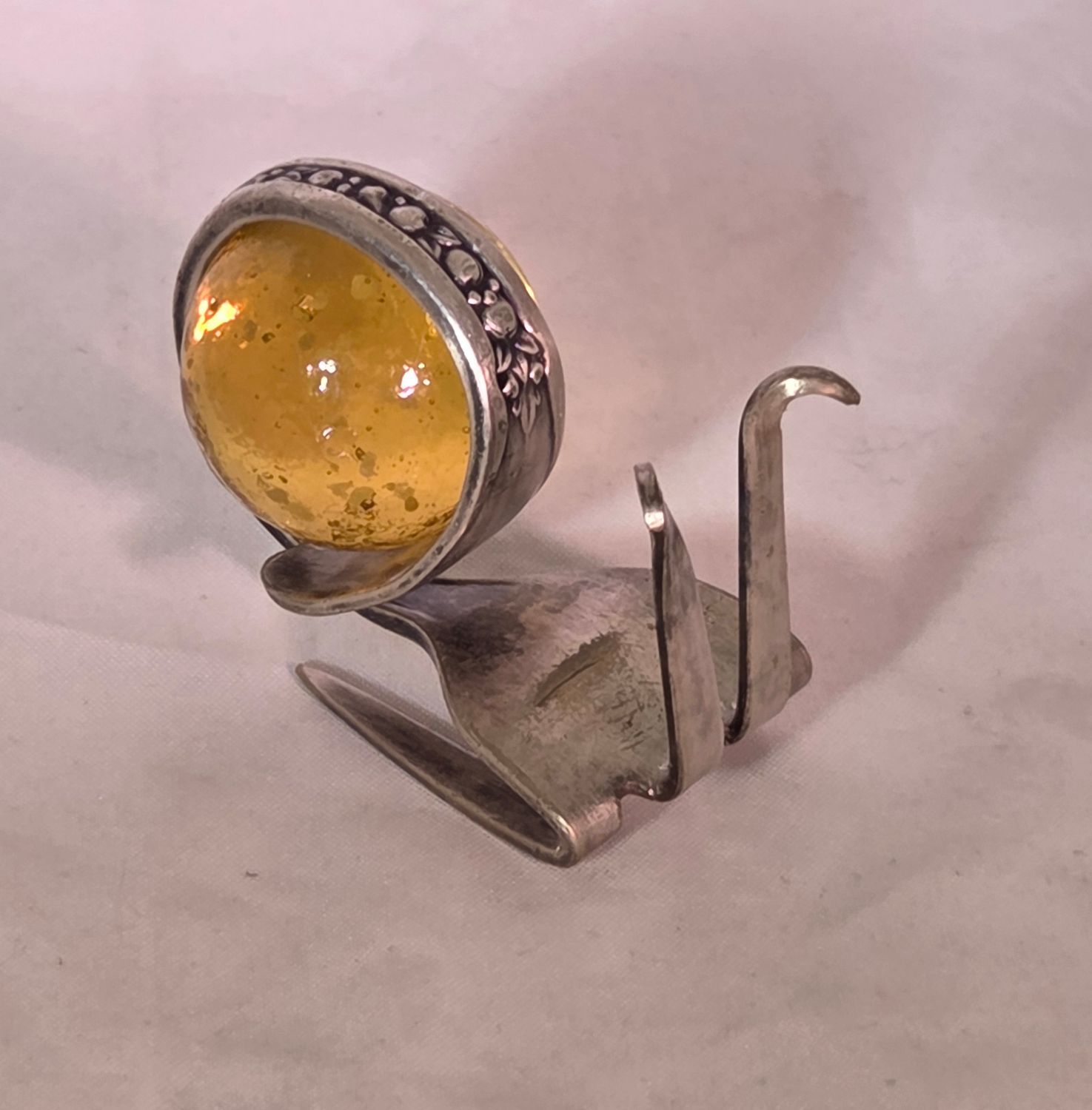Snail Silverware with Glow in the Dark Marble