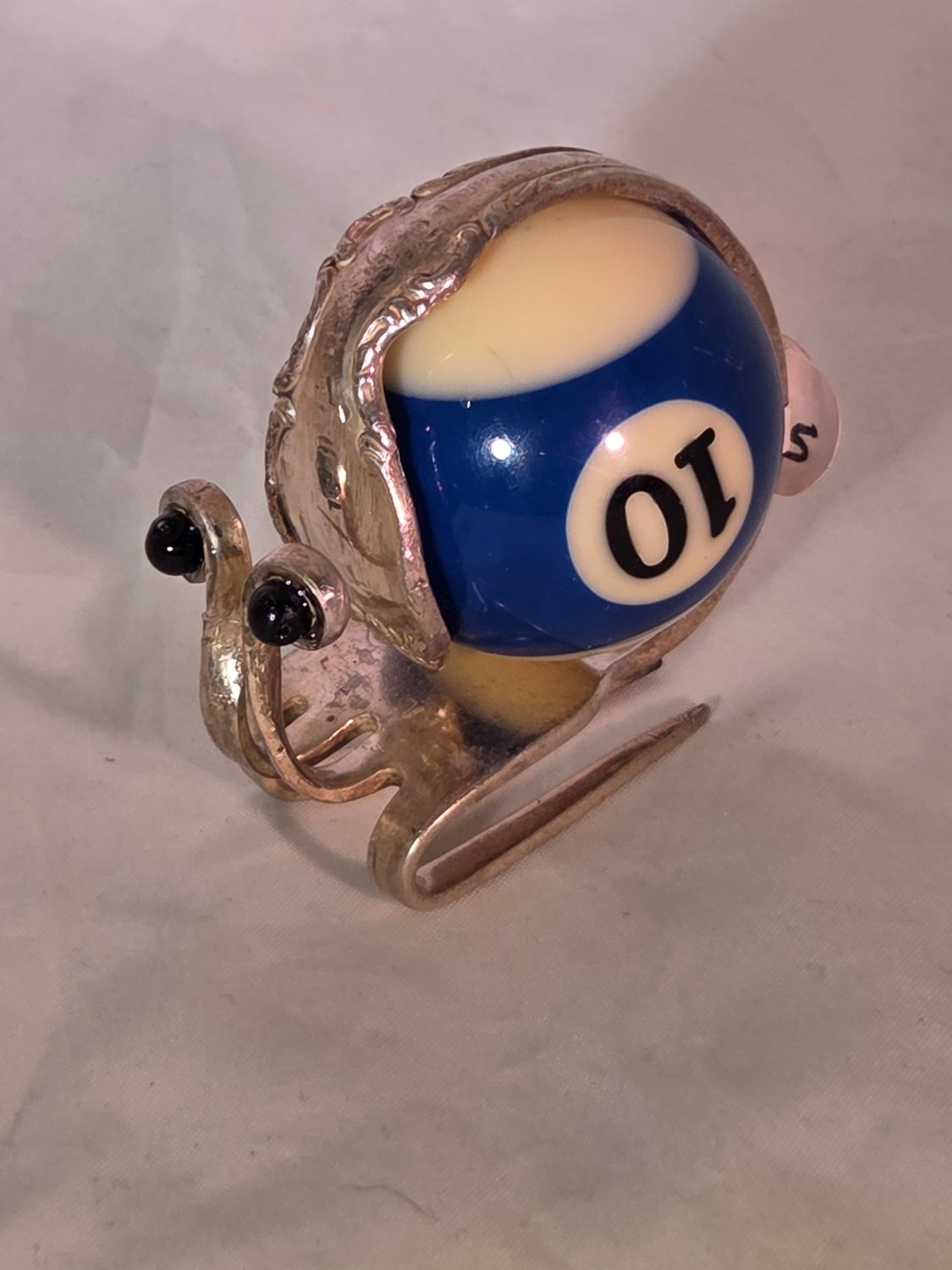 Snail Silverware with No. 10 Billiards Ball