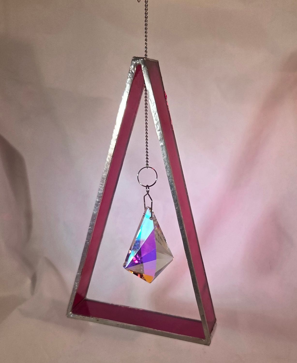 Ruby Red-Stained Glass Suncatcher