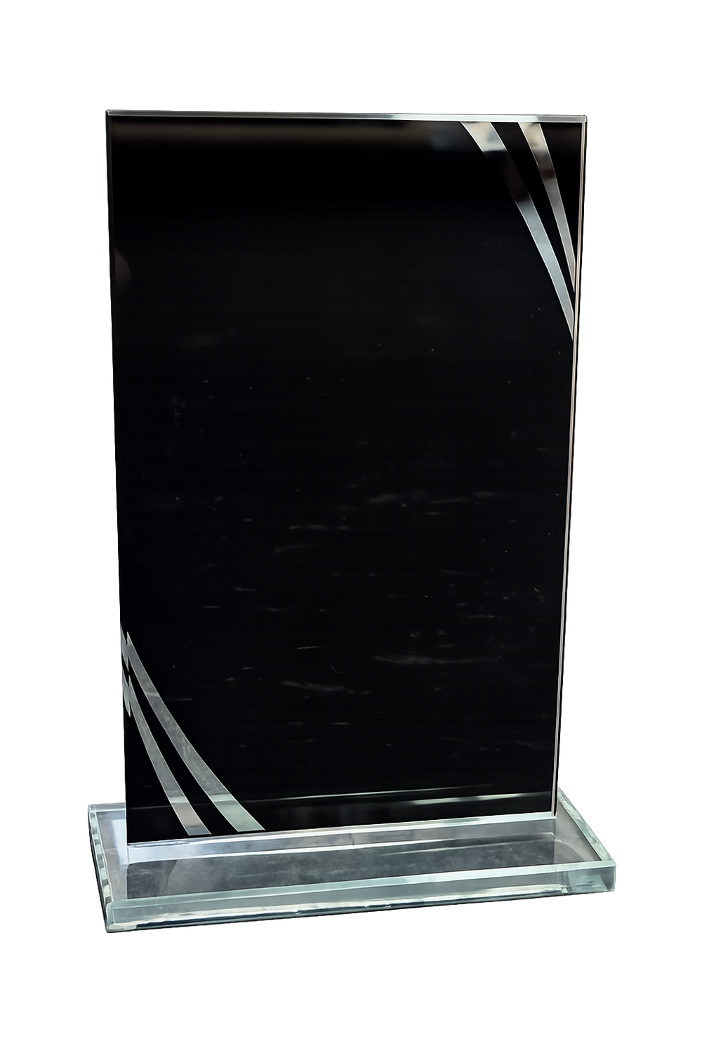 Matrix Series Black and Silver Glass Award, 7"