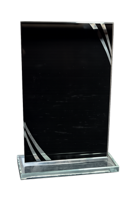 Matrix Series Black and Silver Glass Award, 7"
