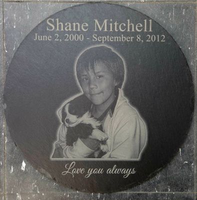 8" Round Granite Slate Plaque