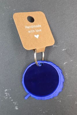 Mirrored Acrylic Drum Keychains
