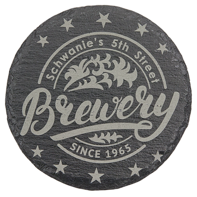 4" Round Slate Coasters