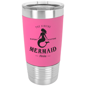 20 oz. Pink/Black Silicone Grip Tumbler with Standard Lid