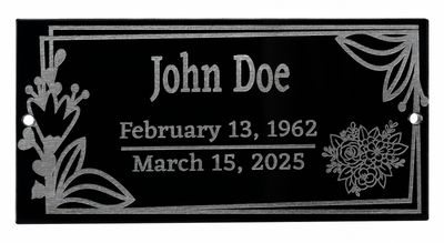 Custom 2.5"x5" Cross Plaque (Black Acrylic)