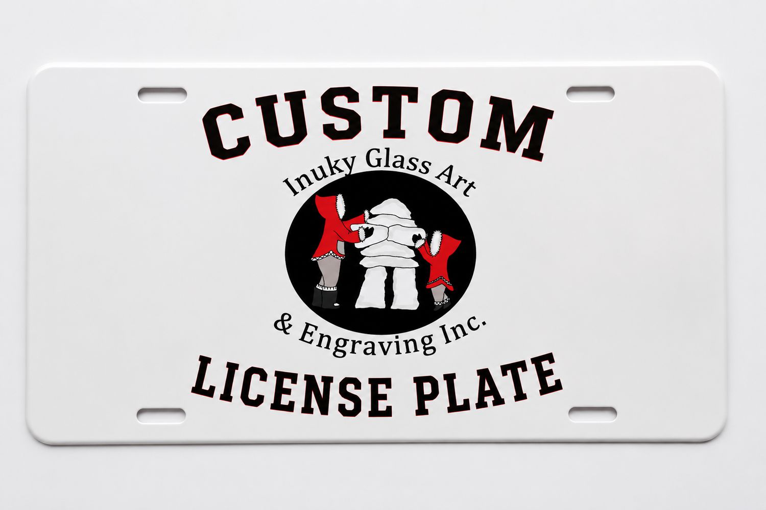 11.88" x 5.88" Gloss White Sublimatable Unisub Aluminum License Plate