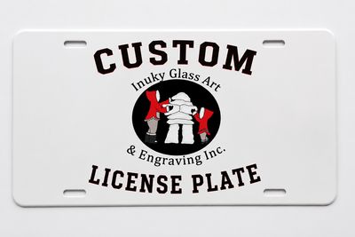 11.88" x 5.88" Gloss White Sublimatable Unisub Aluminum License Plate