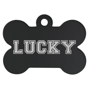 1 1/2" x 1" Laserable Anodized Aluminum Bone Pet Tag