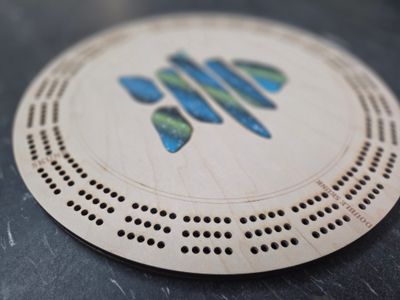Inukshuk Northern Lights Crib Board w/custom pegs