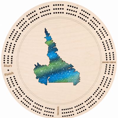 Labrador Map Northern Lights Crib Board w/custom pegs