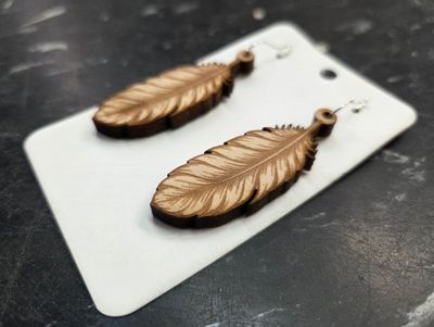 Maple Feather Earrings