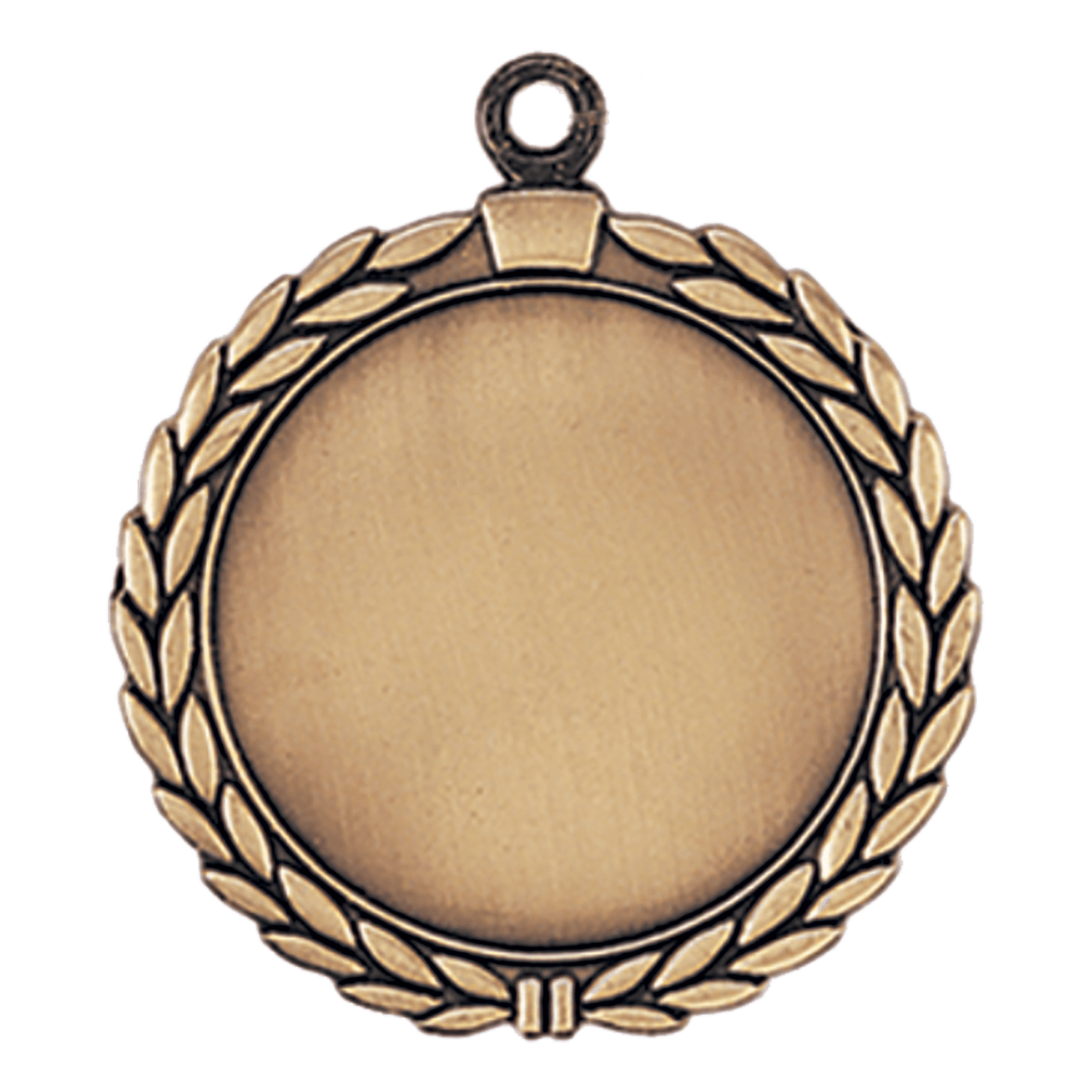 2 1/2" Antique Gold Wreath 2" Insert Holder Medal