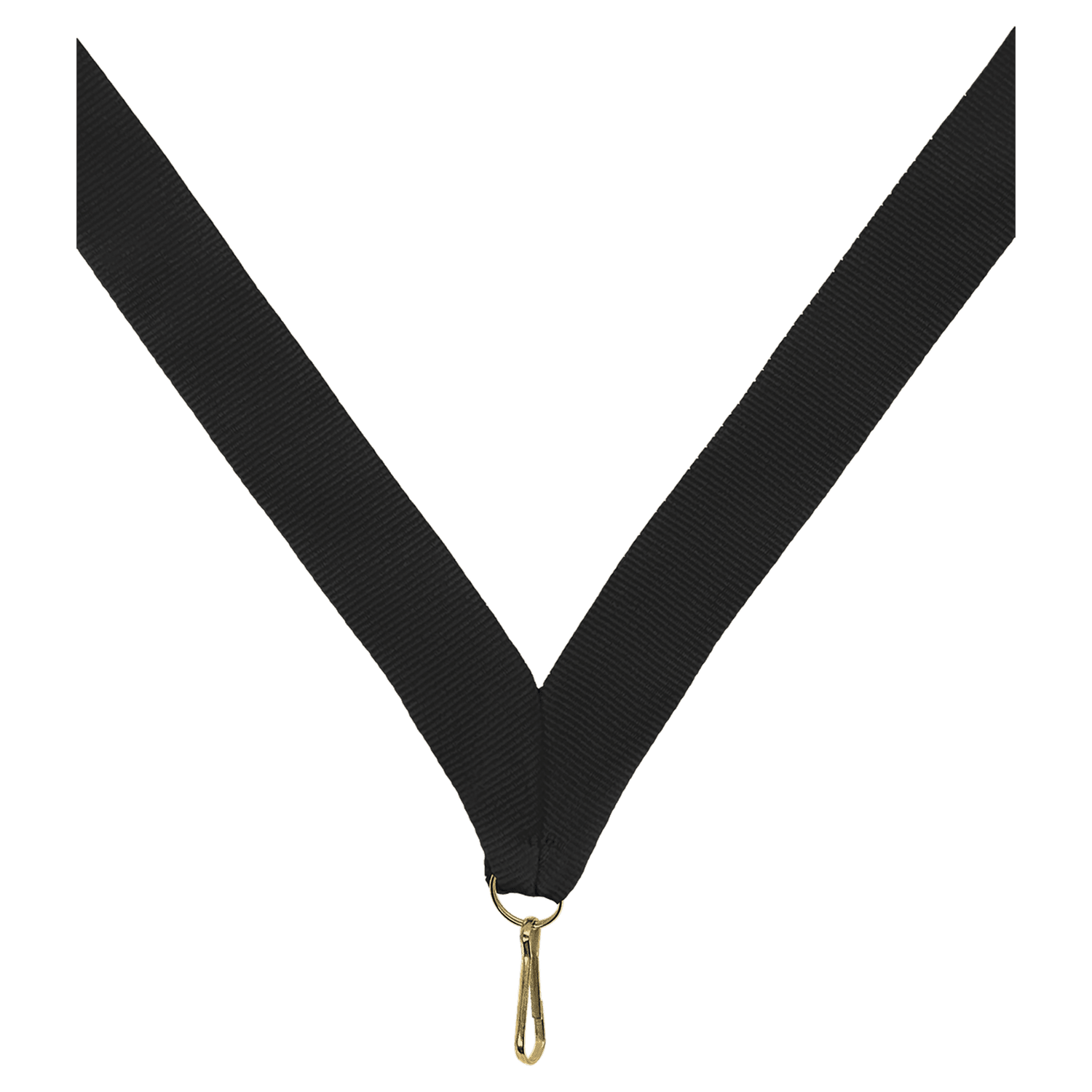 7/8" Black Neck Ribbon with Snap Clip
