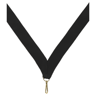 7/8" Black Neck Ribbon with Snap Clip