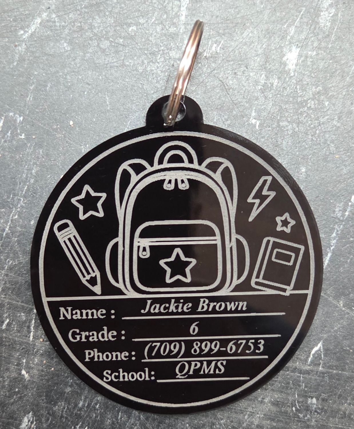Backpack School Tags