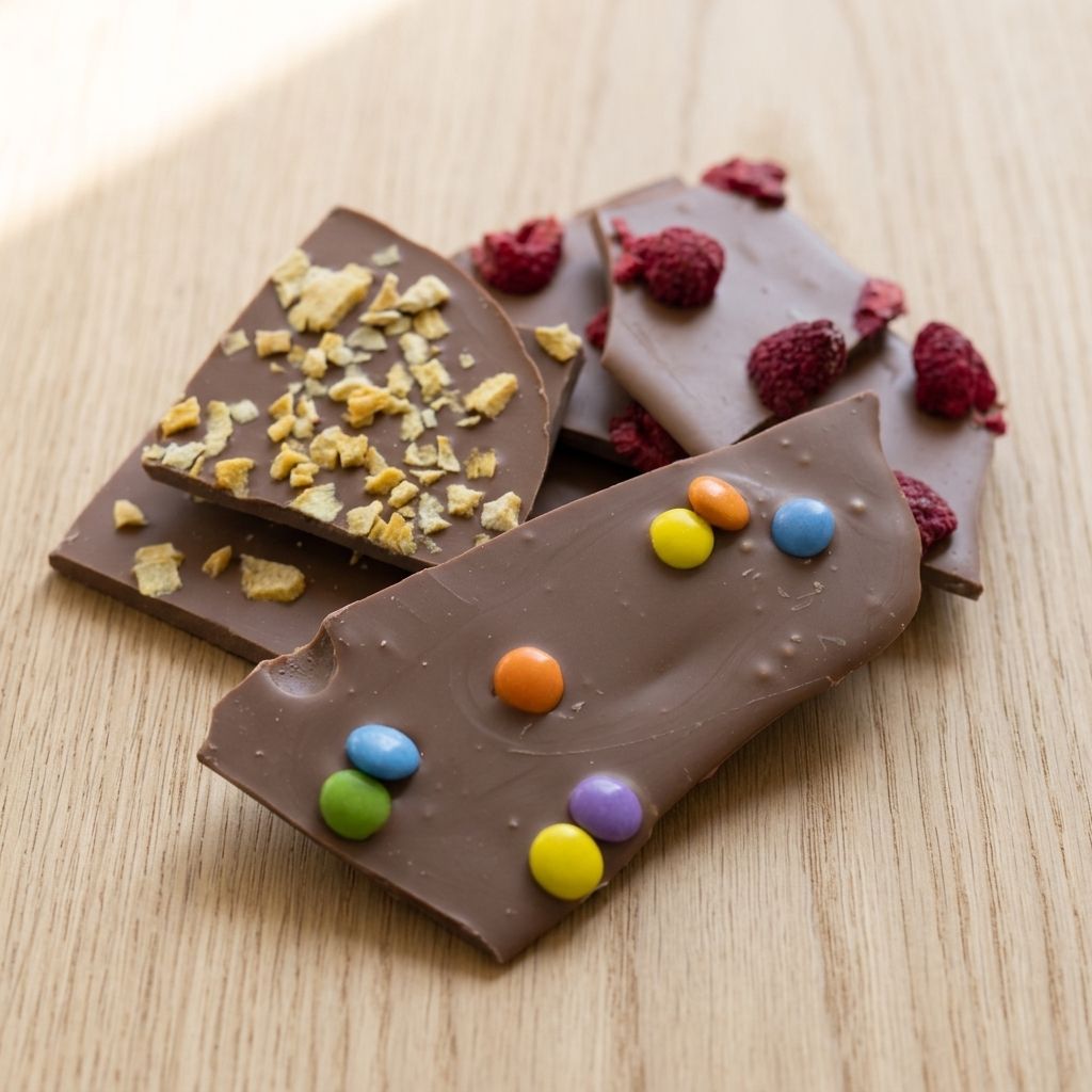 Vollmilch-Bruchschokolade – 8 Sorten zur Auswahl – Chocolaterie Die Ise Hamburg