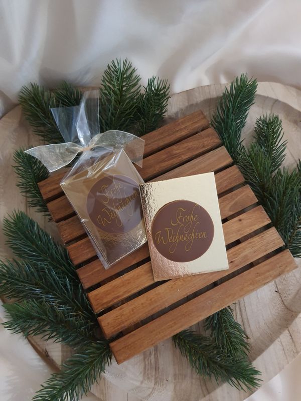 Schokoladentaler Weihnachten – Vollmilch oder Zartbitter, 1 oder 6 Stück – Chocolaterie Die Ise Ham…