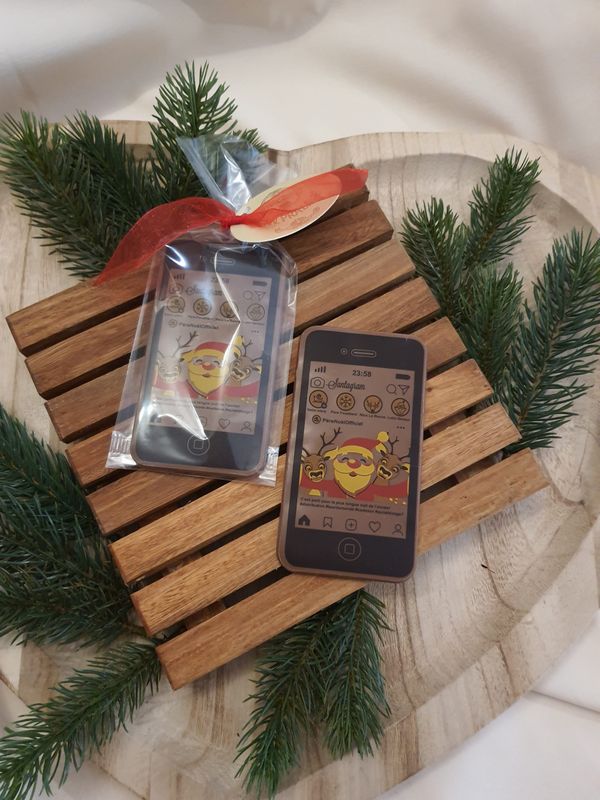Schokoladen-Handy Weihnachten – Vollmilch – Chocolaterie Die Ise Hamburg