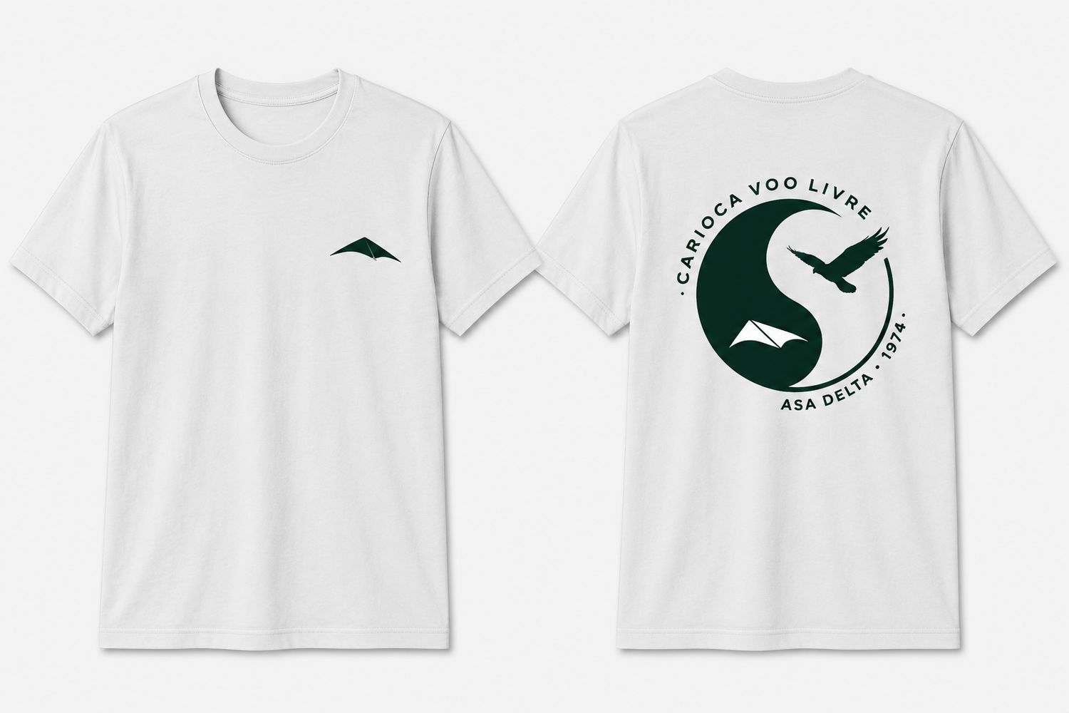Camiseta Branca Ying Yang Voo Carioca