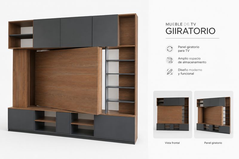 Mueble Tv giratorio