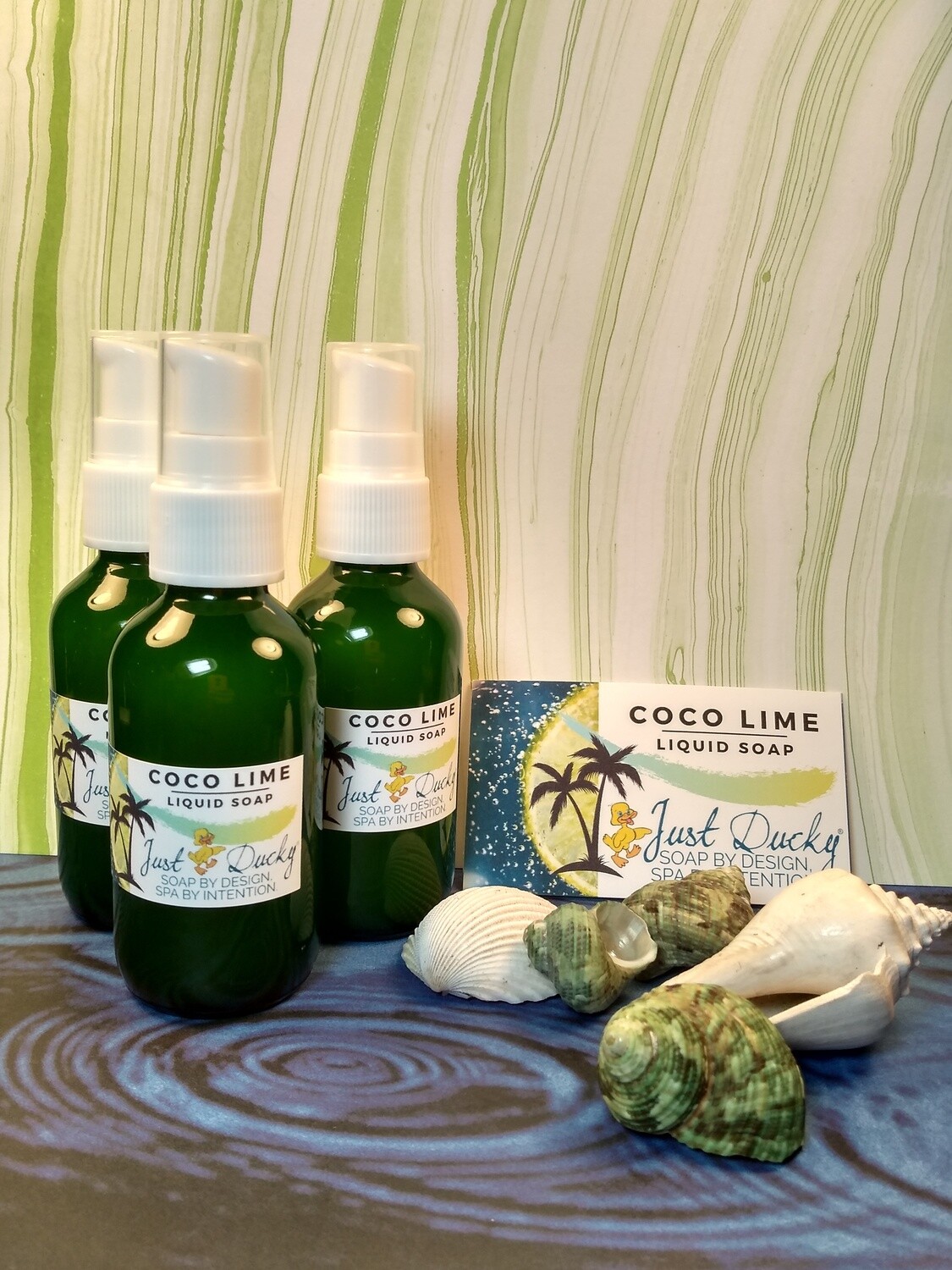Coco Lime Liquid Soap 4oz Glass