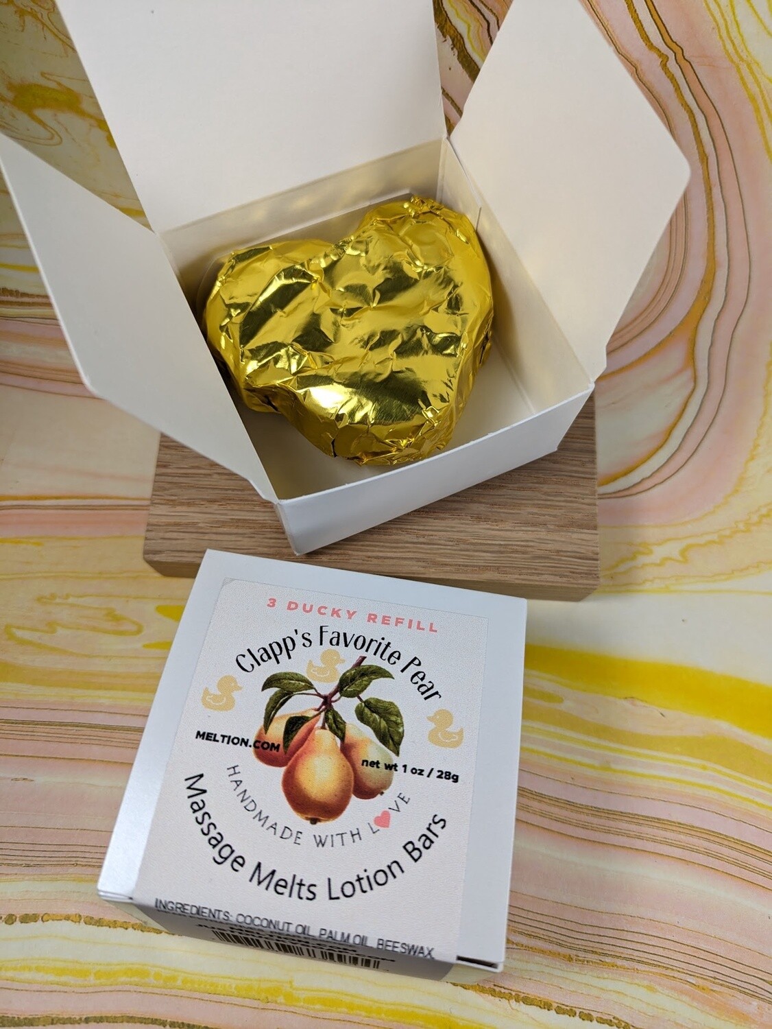 Clapp&#39;s Favorite Pear Massage Melts Lotion Bar REFILL
