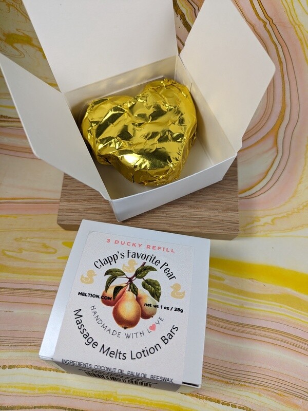 Clapp&#39;s Favorite Pear Massage Melts Lotion Bar REFILL