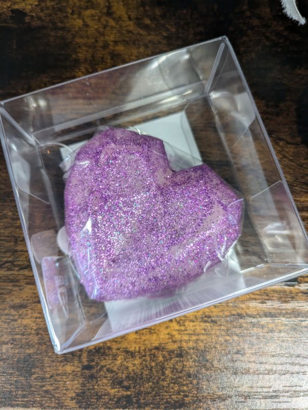 Hand Painted Heart Lavender Love
