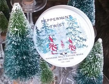 Peppermint Twist Massage Melt Lotion Bars