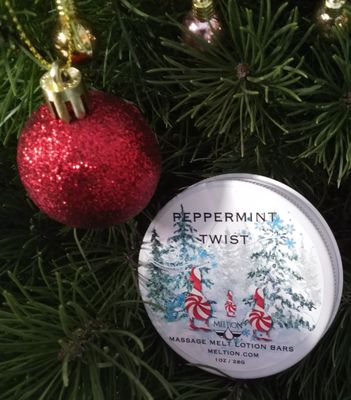 Peppermint Twist Massage Melt Lotion Bars