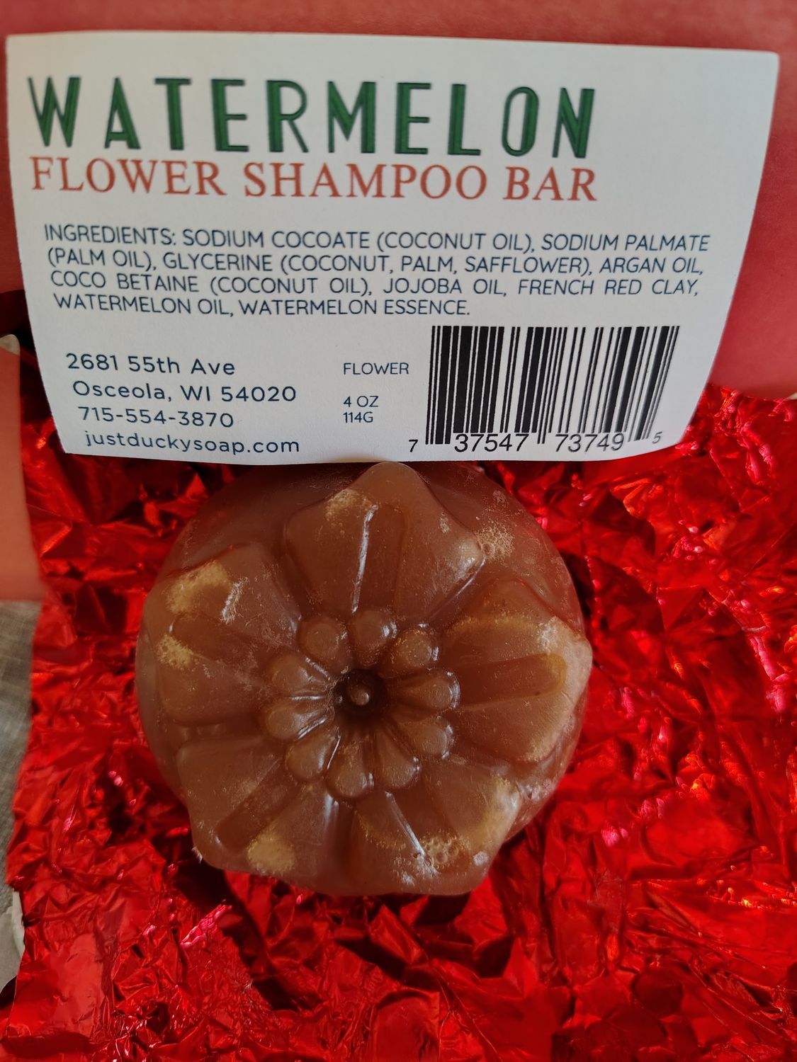 Watermelon Shampoo Bar Flower