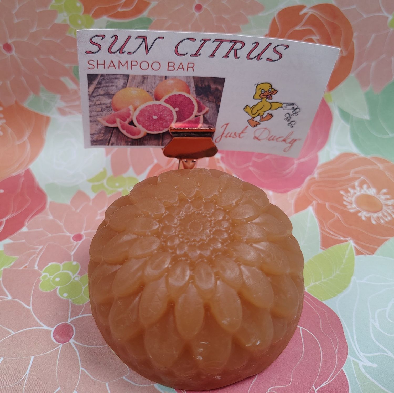 Citrus Sun Grapefruit &amp; Argan Oil Shampoo Bar Flower