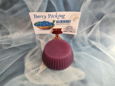 Berry Picking Blueberry Shampoo Bar Small Puck