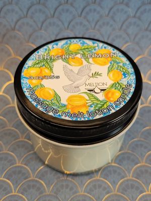 Bright Lemon Massage Melt Lotion Candle 3 oz