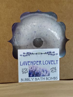 Lavender Lovely BUBBLY BATH BOMB Donut