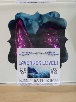 Lavender Lovely BUBBLY BATH BOMBS 2 Raindrops