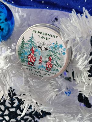 Peppermint Twist Massage Melt Lotion Bars