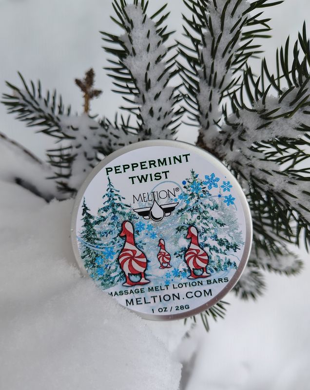 Peppermint Twist Massage Melt Lotion Bars
