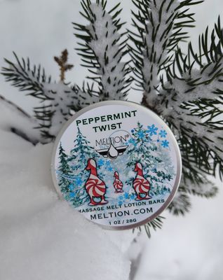 Peppermint Twist Massage Melt Lotion Bars