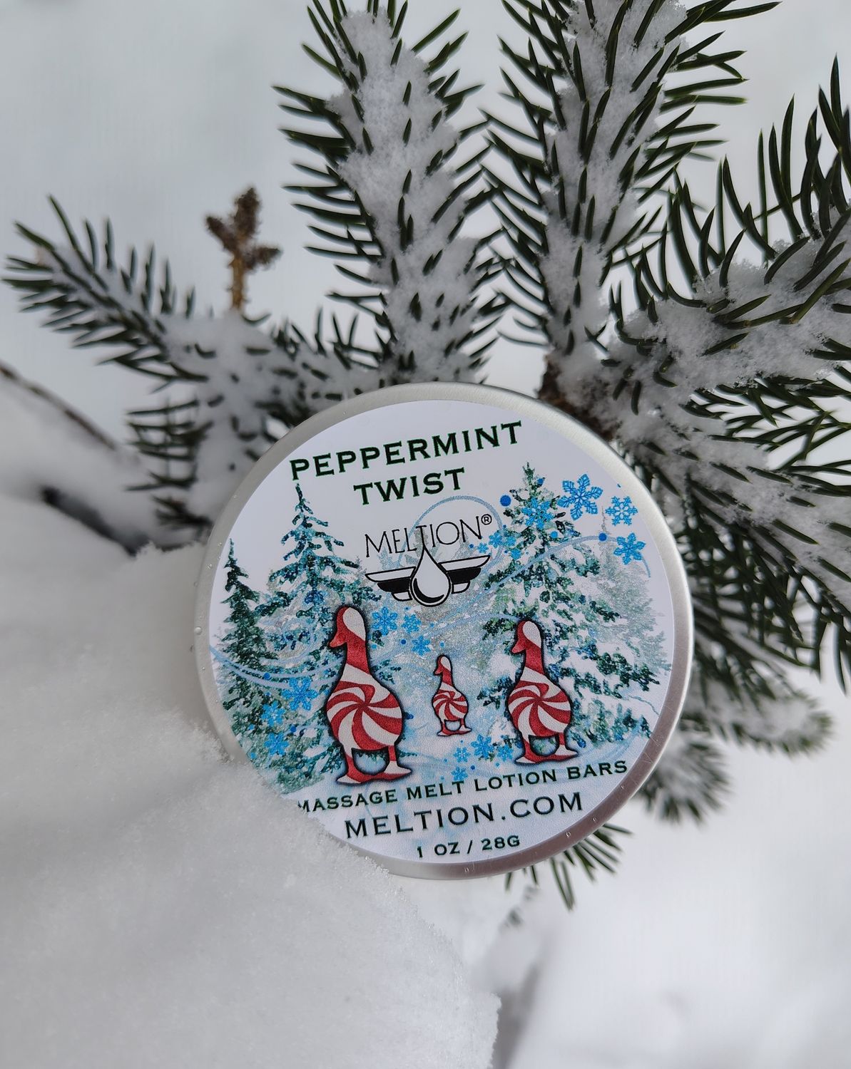Peppermint Twist Massage Melt Lotion Bars