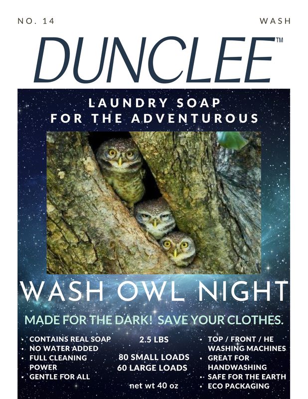 DUNCLEE® Laundry Wash Owl Night 60-80 Loads