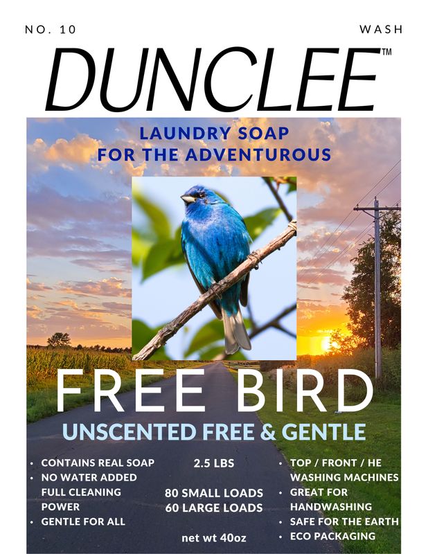 DUNCLEE® Laundry Free Bird Unscented 60-80 Loads